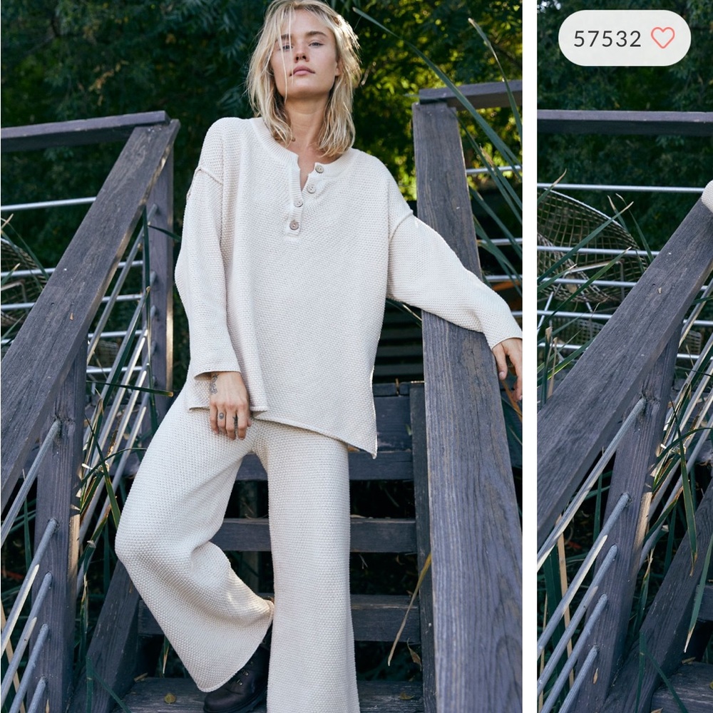 Free People Hailee Sweater Set - Light Grey